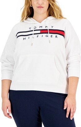 Plus Size Long-Sleeve Logo Hoodie