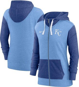 Women's Light Blue Kansas City Royals Full Zip Hoodie