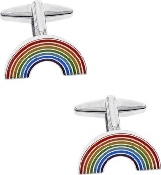 Sutton Silver-Tone Rainbow Cufflinks