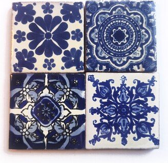 Mexican Set Of Four Ceramic Magnets - Timoteo 5cm X