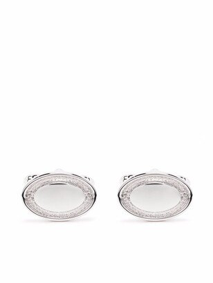 Oval Silver Plated Cufflinks