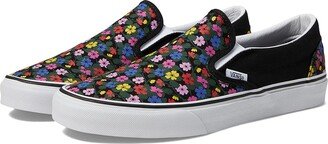 Classic Slip-On (Floral Black/White) Skate Shoes