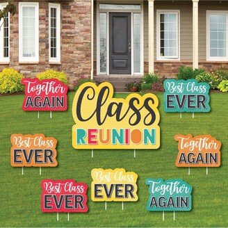 Big Dot Of Happiness Class Reunion - Outdoor Lawn Decor - Class Reunion Yard Signs - Set of 8