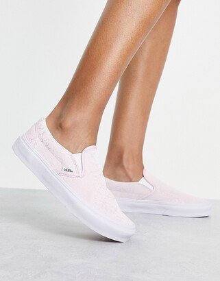 Classic slip-on sneakers in pink