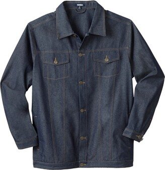 Liberty Blues Men's Big & Tall ™ Lightweight Comfort Denim Jean Jacket - Big - 7XL, Rigid Wash Blue