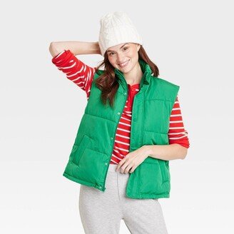 Women's atching Family Puffer Vest - Wondershop™ Green