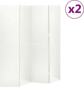Room Divider Freestanding Privacy Screen for Room Separation Steel
