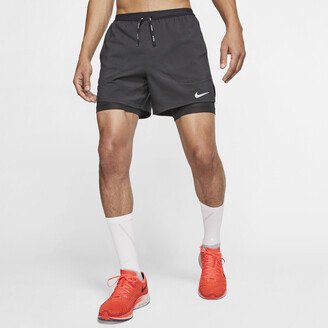 Men's Flex Stride 5 2-In-1 Running Shorts in Black