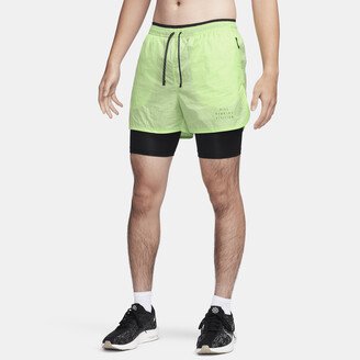 Men's Running Division Repel 7 2-in-1 Running Shorts in Green