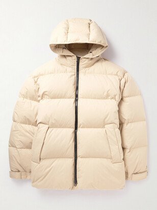 Padded Quilted Cotton-Shell Hooded Jacket