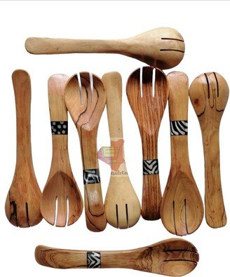 100 Pcs Large Olive Wood Spoons, Wooden Cooking Serving Spoon, Forks & Spoons, Kitchen Spoons, Wholesale Spoons, Christmas Gift