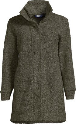 Women's Plus Size Boucle Fleece Coat