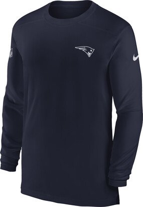 Men's Dri-FIT Sideline Coach (NFL New England Patriots) Long-Sleeve Top in Blue