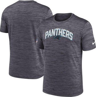 Men's Black Carolina Panthers Velocity Athletic Stack Performance T-shirt