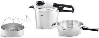 Vitavit Stainless Steel Premium Set 2.6 Quart , 6.3 Quart Pressure Cooker and Pressure Skillet