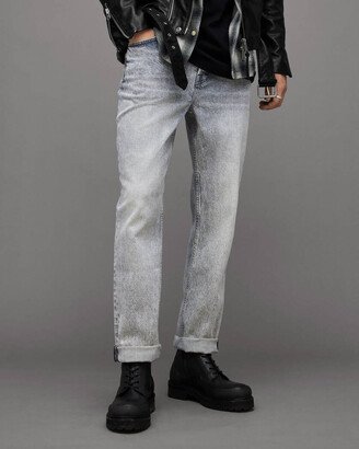 Curtis Straight Fit Rigid Denim Jeans - Washed Grey