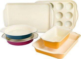 Spice by Tia Mowry Savory Saffron 6pc Nonstick Ceramic Interior Carbon Steel Exterior Bakeware Set