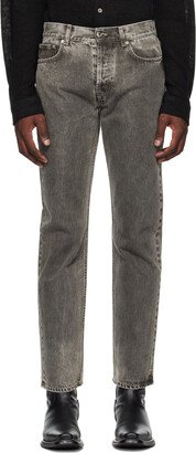 Gray Straight Cut Jeans