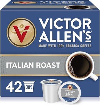 Victor Allen's Coffee Italian Roast Single Serve Coffee Pods, 42 Ct