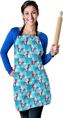 Parrot Pattern Apron - Printed Print Custom With Name/Monogram Perfect Gift For Lover