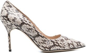 Tora snakeskin-effect leather pumps