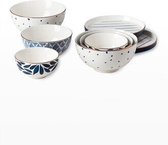 Blue Bay Luna 8-Piece Nesting Dinnerware Set