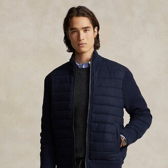 Wool-Cashmere Hybrid Full-Zip Sweater