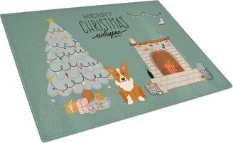 CK7663LCB Corgi Christmas Everyone Glass Cutting Board