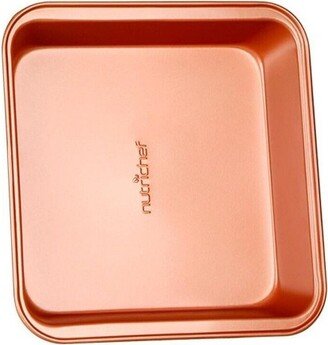 9-inch Copper Square Cake Pan, Non-Stick Coated Layer Surface