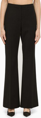 Black flared trousers-AE