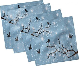 Snowy Trees Set of 4 Napkins, 18 x 18