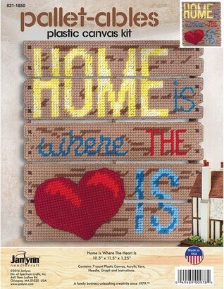 Janlynn Pallet-Ables Plastic Canvas Kit 10.5X11.5X1.25-Home Is Where The Heart Is (7 Count)