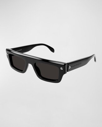 Men's AM0427SM Acetate Rectangle Sunglasses