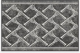 Skeleton Trellis Black Tufted Rug