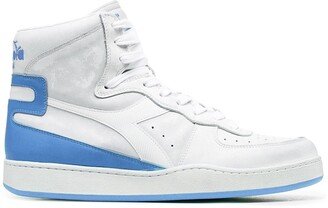 High-Top Panelled Leather Sneakers