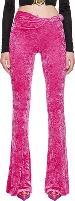 Pink Rolled Flared Lounge Pants