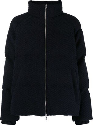 High-Neck Puffer Jacket-AJ