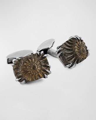 Men's Extinction Ammonite Cufflinks