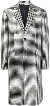 Houndstooth Single-Breasted Coat-AA