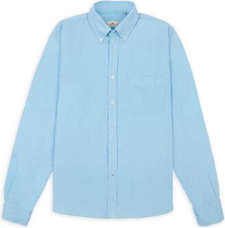 Burrows & Hare Button-Down Baby Cord Shirt - Sky Blue