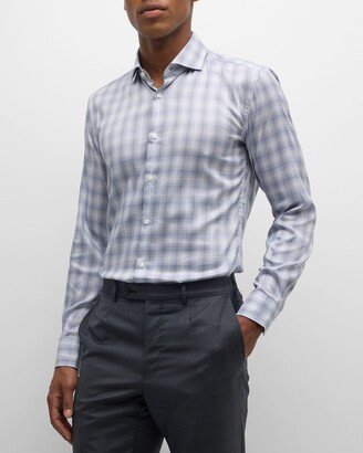 Men's Check-Print Dress Shirt