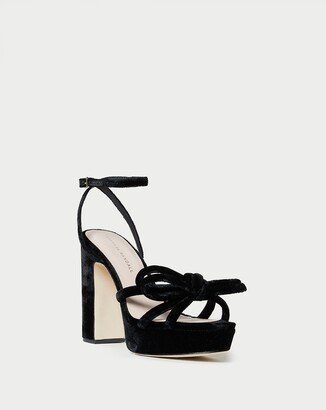 Melany Black Platform Bow Heel