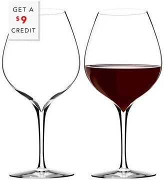 Set Of 2 Elegance Merlot Wine Glasses With $9 Credit