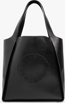 Shopper Bag With Logo - Black-AA