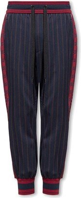 Drawstring Striped Trousers