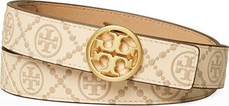 T Monogram Embossed Leather Belt