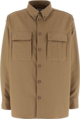 Buttoned Long-Sleeved Shirt-AU