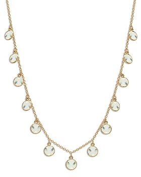 Prasiolite Droplet Statement Necklace in 14K Yellow Gold, 17 - 100% Exclusive