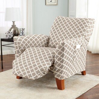 Great Bay Home Stretch Printed Washable Recliner Slipcover (Recliner, Beige)