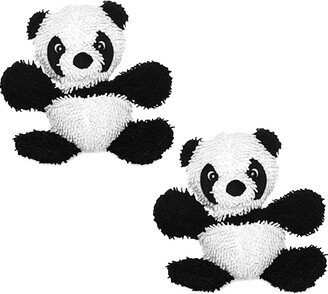 Mighty Microfiber Ball Panda, 2-Pack Dog Toys